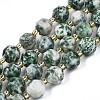 Natural Green Spot Jasper Beads Strands G-N326-100-07-1