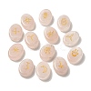 13Pcs Natural Rose Quartz Rune Stone G-C095-02A-1