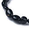 Natural Blue Tiger Eye(Dyed & Heated) Bead Stretch Bracelets BJEW-K213-25-3