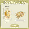 12Pcs Brass Connector Rhinestone Settings KK-PH0010-47-2
