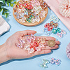 50Pcs 10 Colors UV Plating Transparent Acrylic Beads TACR-TA0001-90-6