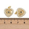 Brass Micro Pave Cubic Zirconia Pendants ZIRC-I367-11G-09-3