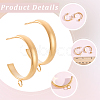 16Pcs 304 Stainless Steel Stud Earring Findings STAS-BBC0010-20C-6