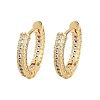 Brass Micro Pave Clear Cubic Zirconia Hoop Earrings EJEW-L275-06G-4
