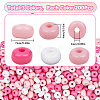 600Pcs 3 Colors Opaque Acrylic Beads MACR-SP0001-23A-2