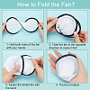 Sublimation Blank Polyester Folding Fan AJEW-WH0010-57A-4