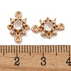 Brass Cubic Zirconia Star Connector Charms KK-U037-32G-01-3