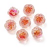 UV Plating Rainbow Iridescent Acrylic Beads OACR-P010-20C-1