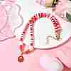 Alloy Enamel Flower Pendant Necklace NJEW-JN04537-02-3