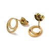 PVD Vacuum Plating 304 Stainless Steel Stud Earrings EJEW-Z040-16G-2