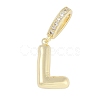 Brass Micro Pave Clear Cubic Zirconia Pendants KK-M289-01L-G-1