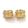 Rack Plating Brass Micro Pave Cubic Zirconia European Beads KK-F856-09G-2