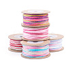 5 Rolls 5 Colors Segment Dyed Macrame Cotton Cord OCOR-TA0004-05A-1