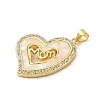 Mother's Day Brass Micro Pave Clear Cubic Zirconia Pendants FIND-Z041-21B-2