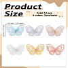 12Pcs 6 Colors Computerized Embroidery Cloth Iron on/Sew on Patches FABR-LP0001-02-2