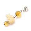 Opaque Resin and Natural Mixed Stone European Dangle Charms PALLOY-JF01764-4