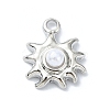 Alloy With ABS Pearl Pendants PALLOY-S188-02P-1