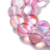 Synthetic Moonstone Beads Strands G-P528-J03-05-3