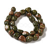 Natural Unakite Beads Strands G-B078-D34-04-2