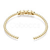 Sparkle Cubic Zirconia Ball Beaded Cuff Bangle for Her BJEW-N012-002-NF-2