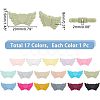 17Pcs 17 Colors Food Grade Eco-Friendly Silicone Focal Beads SIL-HY0001-05-2