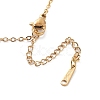 304 Stainless Steel Pendant Necklaces for Women NJEW-C020-01G-3