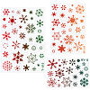 6Pcs 3 Styles Christmas Theme Plastic Hollow Out Drawing Painting Stencils Templates DIY-GF0009-92-1