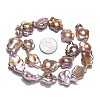 Baroque Natural Nucleated Keshi Pearl Beads Strands PEAR-S020-A02-6