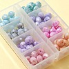104Pcs 8 Colors Opaque Baking Paint Glass Beads Strands EGLA-FS0001-27-6