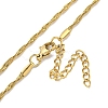Ion Plating(IP) 201 Stainless Steel Snake Chain Necklaces NJEW-R266-01G-1