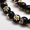 Round Millefiori Glass Beads Strands X-LK-P002-08-3