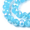 Electroplate Glass Beads Strands EGLA-A034-J8mm-B10-3
