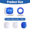 3 Bags 3 Colors Plastic European Beads KY-CA0001-63B-2
