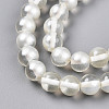 Baking Paint Transparent Glass Beads Strands DGLA-N011-8mm-01-3