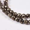 Natural Pyrite Beads Strands G-L031-3mm-03-2
