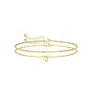 2Pcs 2 Styles Brass Beaded Bracelets & Satellite Chains Bracelets for Women FS-WG4A116-09-1