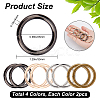 8Pcs 4 Colors Zinc Alloy Linking Rings FIND-GF0003-21-2