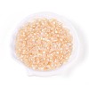 Transparent Spray Painted Glass Beads LS-EGLA-N018-4mm-09-1