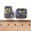 Rectangle Natural Blue Spot Jasper Rune Stones G-Z059-01K-3