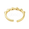 Brass Pave Cubic Zirconia Cuff Rings RJEW-U012-02G-01-3