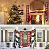 Polyester Hanging Sign for Home Office Front Door Porch Welcome Christmas Decorations AJEW-WH0129-49-7