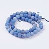 Dyed & Heated Natural Blue Aventurine Beads Strands G-J376-31-8mm-2