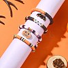 4Pcs 4 Style Polymer Clay Heishi Surfer Stretch Bracelets Set BJEW-TA00276-4