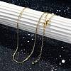 Rack Plating 1MM Brass Box Chain Necklaces for Women LS-NJEW-H049-02G-1