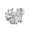 Brass Micro Pave Clear Cubic Zirconia Pendants KK-U015-10P-2