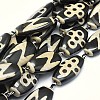 Tibetan Style Lightning & 5-Eye dZi Beads Strands TDZI-O003-35-2