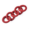 Spray Painted CCB Plastic Linking Rings CCB-Q091-010E-4