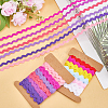 4 Cards 2 Styles  Polyester Wavy Fringe Trim Ribbon DIY-GF0009-48F-4