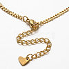 304 Stainless Steel Moon & Star Charm Bracelets BJEW-N287-33-2