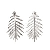 Non-Tarnish Leaf 304 Stainless Steel Stud Earrings for Women EJEW-L272-034P-06-1